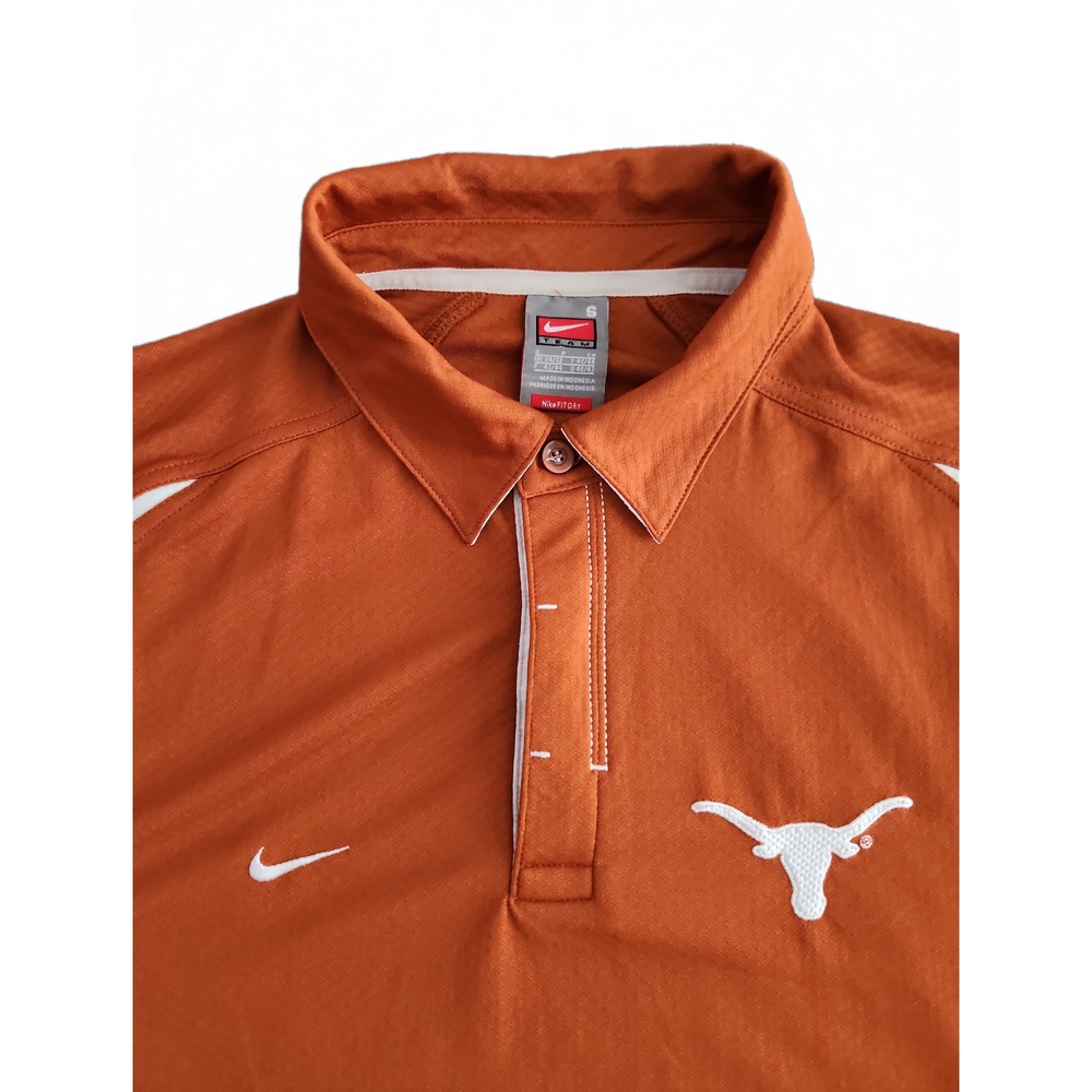Nike Texas Longhorns Dri-FIT Athletic Polo Shirt Mens Small NCAA Collegiate Golf - Picture 2 of 6